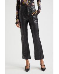 Cinq À Sept - Wallace Faux Leather Crop Pants - Lyst