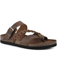 White Mountain - Hazy Leather Footbed Sandal - Lyst