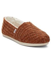 TOMS - Alpargata Rib Faux Fur Lined Slip-On - Lyst