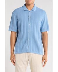 Bugatchi - Rib Short Sleeve Polo Sweater - Lyst
