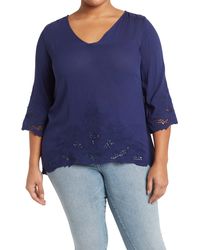 Forgotten Grace - Cutout Embroidered Blouse - Lyst