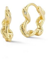 Glaze Jewelry - Snake Huggie Hoop Earrings - Lyst