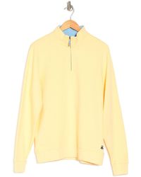 yellow half zip pullover
