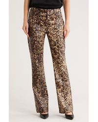 Cinq À Sept - Leopard Faux Leather Pants - Lyst