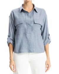 Max Studio - Collared Textured Shirt - Lyst