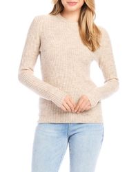 Karen Kane - Wide Rib Crewneck Sweater - Lyst