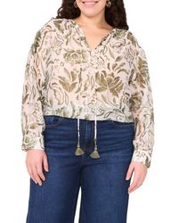 Vince Camuto - Oversize Tie Front Long Sleeve Top - Lyst