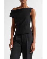 Rohe - Sculptural Asymmetric One-Shoulder Wool Blend Top - Lyst