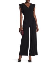 vince camuto ruffle wide leg crop jumpsuit