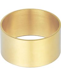 Adornia - 18K Plated Wide Band Ring - Lyst