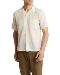 Corridor NYC - High Twist Horseshoe Cotton Short Sleeve Button-up Camp Shirt - Lyst