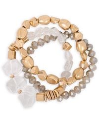 Saachi - Mixed Crystal Bracelet Set - Lyst