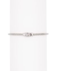 Alor - 18k White Gold Stainless Steel Diamond Cable Bracelet - Lyst