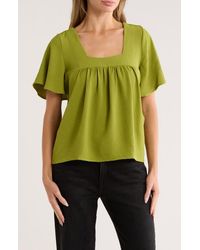 Bobeau - Square Neck Short Sleeve Top - Lyst