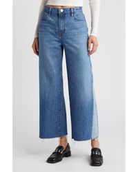 FRAME - Le Jane Raw Hem Crop Wide Leg Jeans - Lyst
