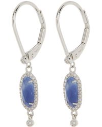 Meira T - Diamond & Blue Sapphire Drop Earrings - Lyst