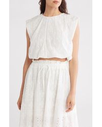 Blu Pepper - Eyelet Bubble Top - Lyst