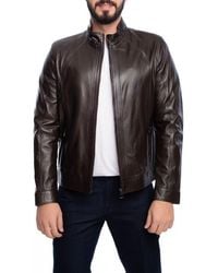 VELLAPAIS - Smooth Leather Jacket - Lyst