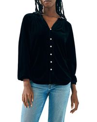 Faherty - Naomi Stretch Velvet Button-Up Shirt - Lyst