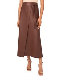 Halogen® - Faux Leather Side Tie Skirt - Lyst