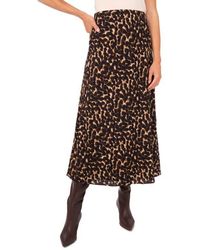 Halogen® - Leopard Print Brushed Pull-On Maxi Skirt - Lyst