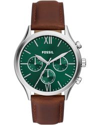 Fossil - Fenmore Multi Function Leather Strap Watch - Lyst