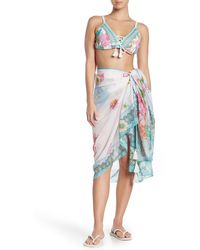 Johnny Was Emilia Printed Cotton-silk Sarong Coverup - Multicolour