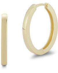 Ember Fine Jewelry - 14k Yellow Gold Oval Huggie Hoop Earrings - Lyst