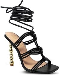 In Touch Footwear - Geneva Strappy Ankle Wrap Elegant Sandal - Lyst