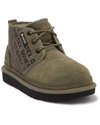 neumel gore tex waterproof faux shearling lined chukka boot