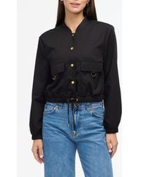 Ellen Tracy - Cropped Bomber Jacket - Lyst
