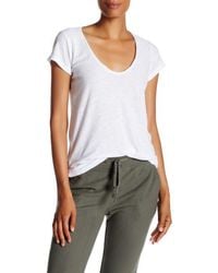 James Perse - Deep V-Neck T-Shirt - Lyst