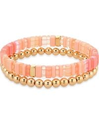 Leith - 2-Piece Set Beaded Stretch Bracelets - Lyst