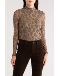 Sanctuary - Everyday Mock Neck Long Sleeve Mesh Top - Lyst