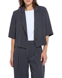 Lyssé - Clarette Stripe Elbow Sleeve Crop Jacket - Lyst