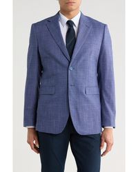 Tahari - Slim Fit Tonal Windowpane Plaid Blazer - Lyst