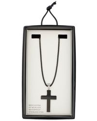 Nordstrom Rack - Two-Tone Stainless Steel Cross Pendant Necklace - Lyst