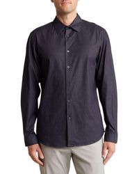 Theory - Irving Long Sleeve Chambray Button-up Shirt - Lyst