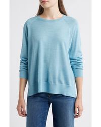 Eileen Fisher - Raglan Sleeve Merino Wool Pullover - Lyst