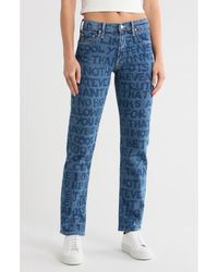 Mother - The Smarty Pants Skimp High Waist Straight Leg Jeans - Lyst