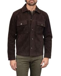 Bagatelle - Faux Nubuck Trucker Jacket - Lyst