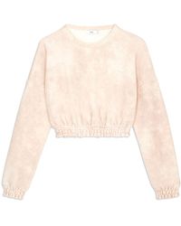 Onia Brushed Back Terry Crew Neck Sweatshirt In Nude At Nordstrom Rack - Natural