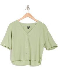 Vero Moda - Vmjesmilo Short Sleeve Button-up Shirt - Lyst