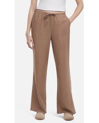 Three Dots - Drawstring Linen Blend Wide Leg Pants - Lyst