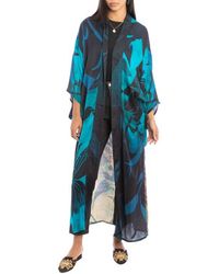 Saachi - Abstract Floral Polychromatic Longline Duster - Lyst