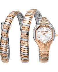Just Cavalli - Snake Wraparound Bracelet Watch, 22Mm X 35Mm - Lyst