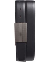 Original Penguin - Textured Plaque Buckle Leather Belt - Lyst