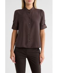 FRAME - The Frankie Puff Sleeve Shirt - Lyst