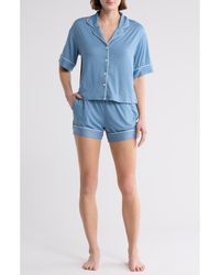 Tart Collections - Kine Short Sleeve Button-Up Shirt & Shorts Pajamas - Lyst