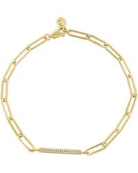 Effy - 14K Sterling Pavé Diamond Bar Bracelet - Lyst